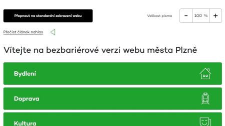 Web Plzně je přehlednější pro seniory a občany s handicapem